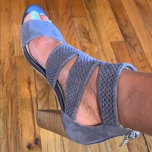 Blue Suede Sandals
